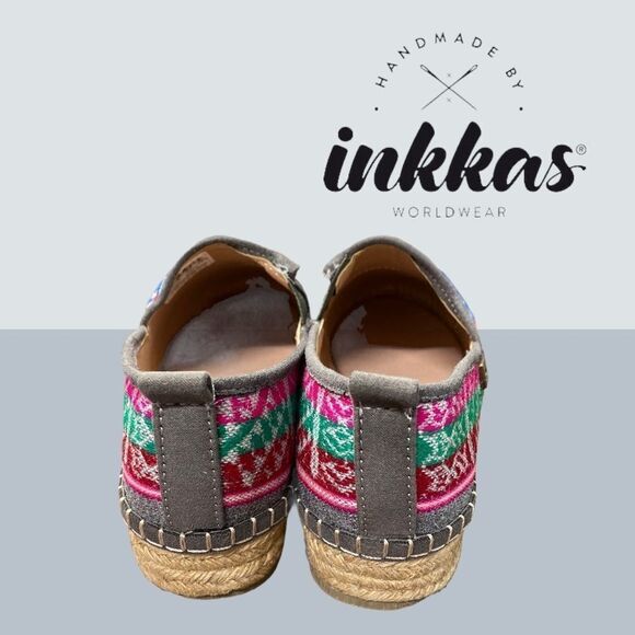 NIB Inkkas "Slate" Espadrille Platform Loafers 6 7 - Picture 5 of 6